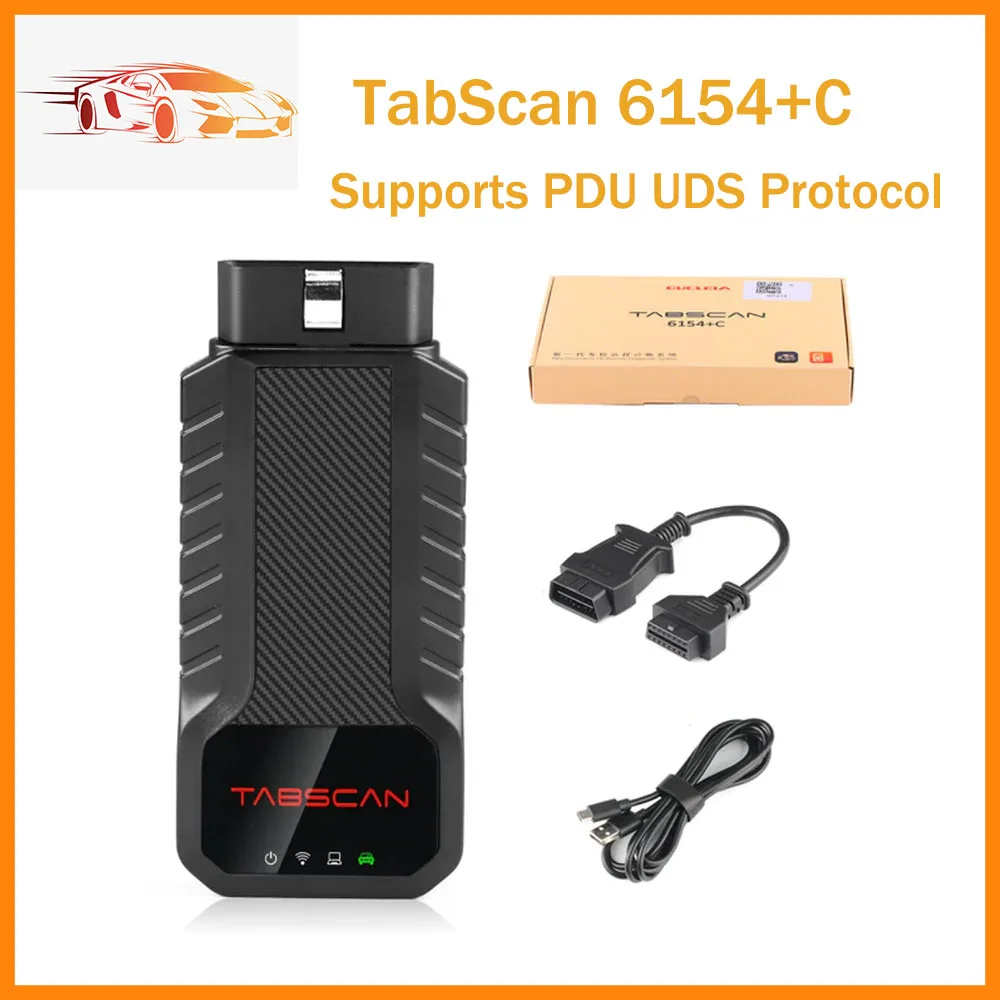 

TabScan 6154+C OBD2 Diagnostic Scan Tool with OBD GO APP Supports PDU UDS Protocol Free Shipping Bluetooth Connection