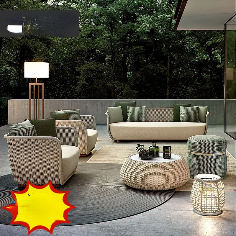 Nordic Outdoor Recreational Furniture Courtyard Garden Terrace Villa High-End Rattan Sofa Outdoor Balcony Living Room Rattan Cha
Nordic Outdoor Recreational Furniture Courtyard Garden Terrace Villa High-End Rattan Sofa Outdoor Balcony Living Room Rattan Cha