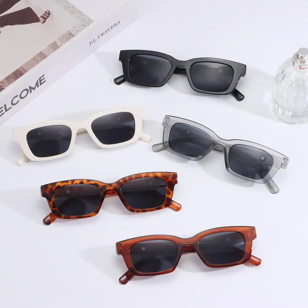 

Retro Women Rectangle Sunglasses Driving Glasses 90s Vintage Fashion Narrow Square Frame UV400 Protection Eyeglasses