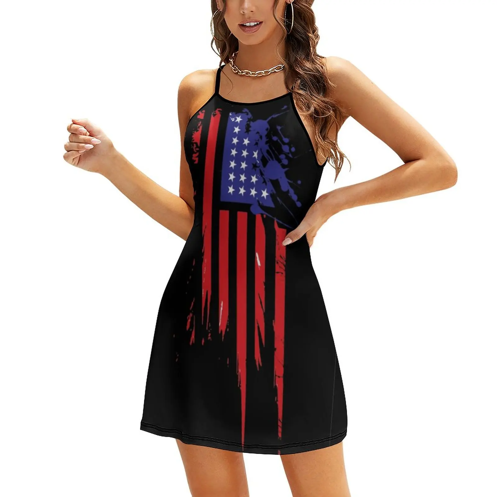 Usa Flag Flag of The United States Vintage Gift Women's Sling Dress Novelty Sexy Woman's Dress Graphic Cocktails Suspender Dre
Usa Flag Flag of The United States Vintage Gift Women's Sling Dress Novelty Sexy Woman's Dress Graphic Cocktails Suspender Dre