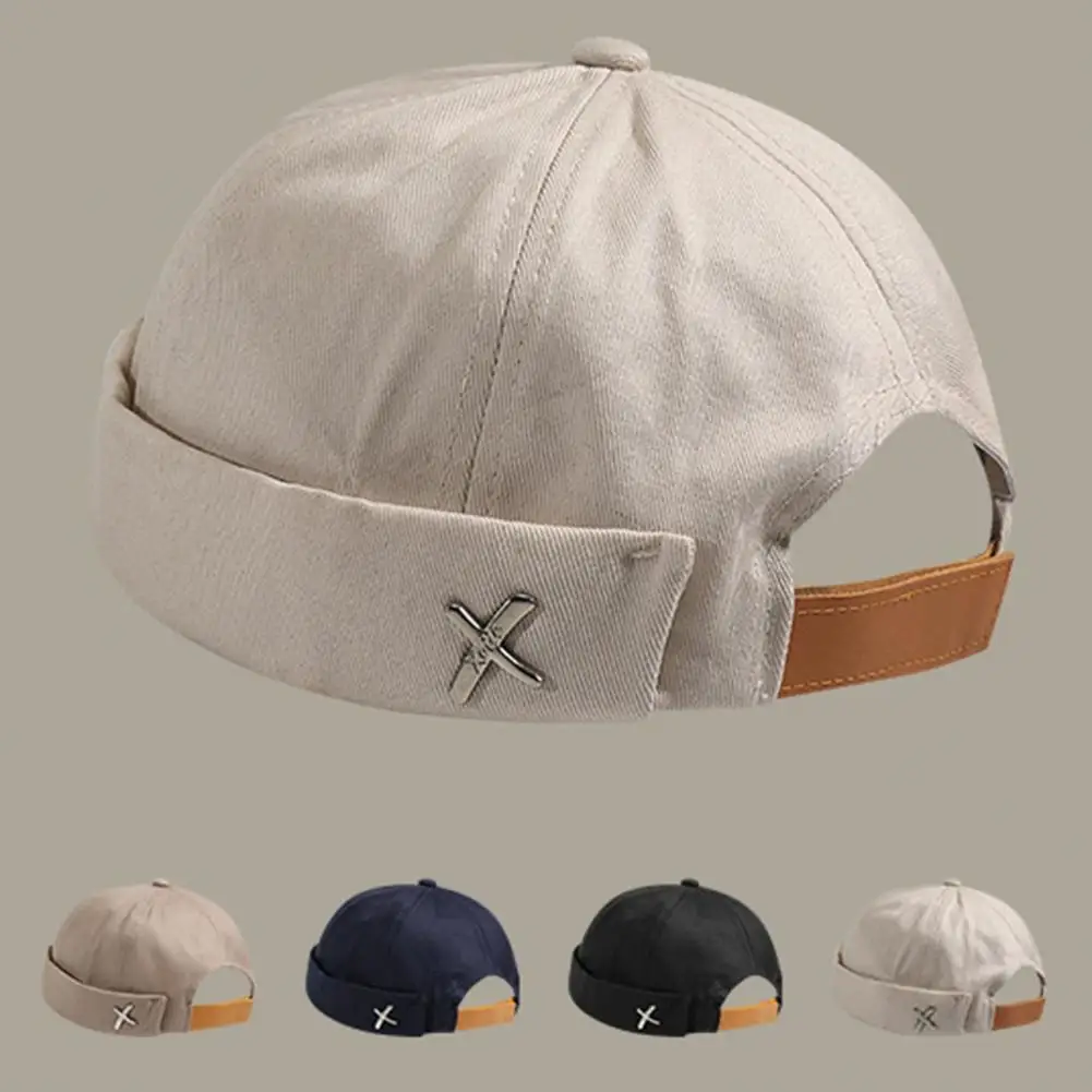 

Mens Beanie Cap Vintage Dome Hat Olid Color Docker Hat Unisex Hip Hop Winter Hat For Women Men Bonnet Beanies Cool Melon Cap