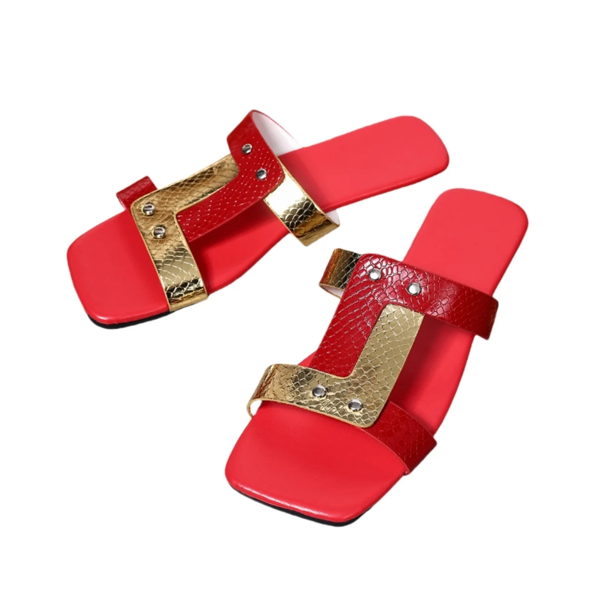 Summer New Square Toe Open Toe Comfortable Casual Slippers Fashionable and Lightweight Outside Large-size Slippers for Women 29 S636fab766aff4101a8b2c8df89eb2f6bN