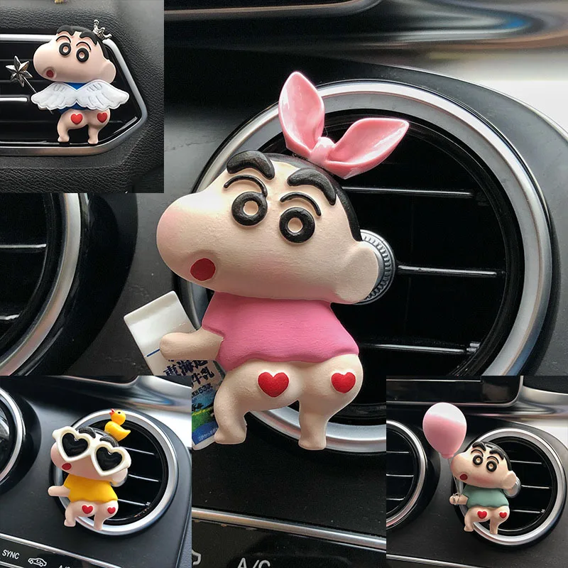 

Kawaii Anime Crayon Shin-Chan Car Perfume Cute Car Perfume Ins Car Air Outlet Decoration Car Accessories New Car Interior Gifts