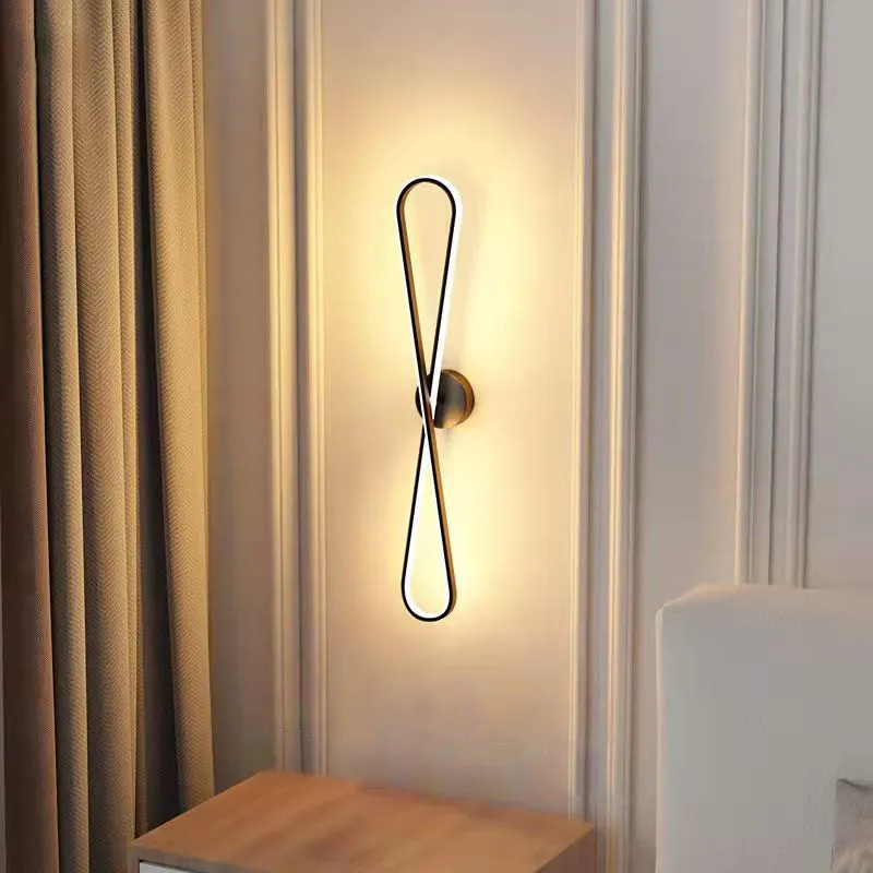 Modern Minimalist Wall Lamps Living Room Bedroom Bedside Luster LED Indoor black white Lamp Aisle Lighting decoration
Modern Minimalist Wall Lamps Living Room Bedroom Bedside Luster LED Indoor black white Lamp Aisle Lighting decoration