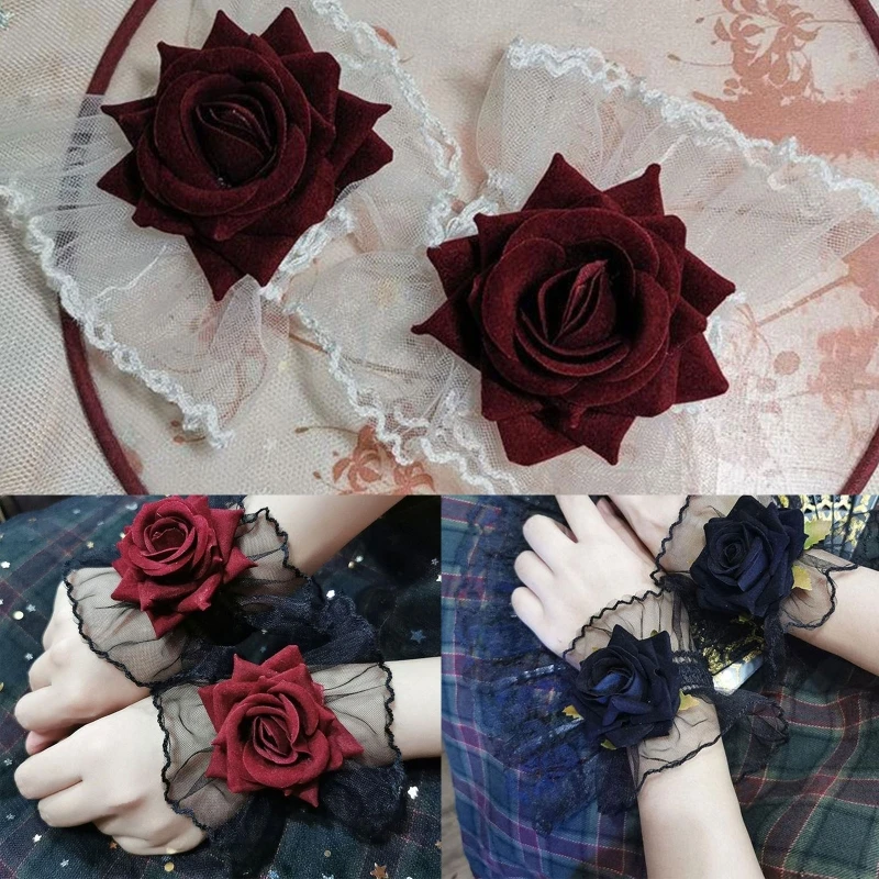 Gothic Wrist Band for Girls Women Dailywear Non Slip Lace Decorative Sleeve with Color Cosplay Props
Gothic Wrist Band for Girls Women Dailywear Non Slip Lace Decorative Sleeve with Color Cosplay Props