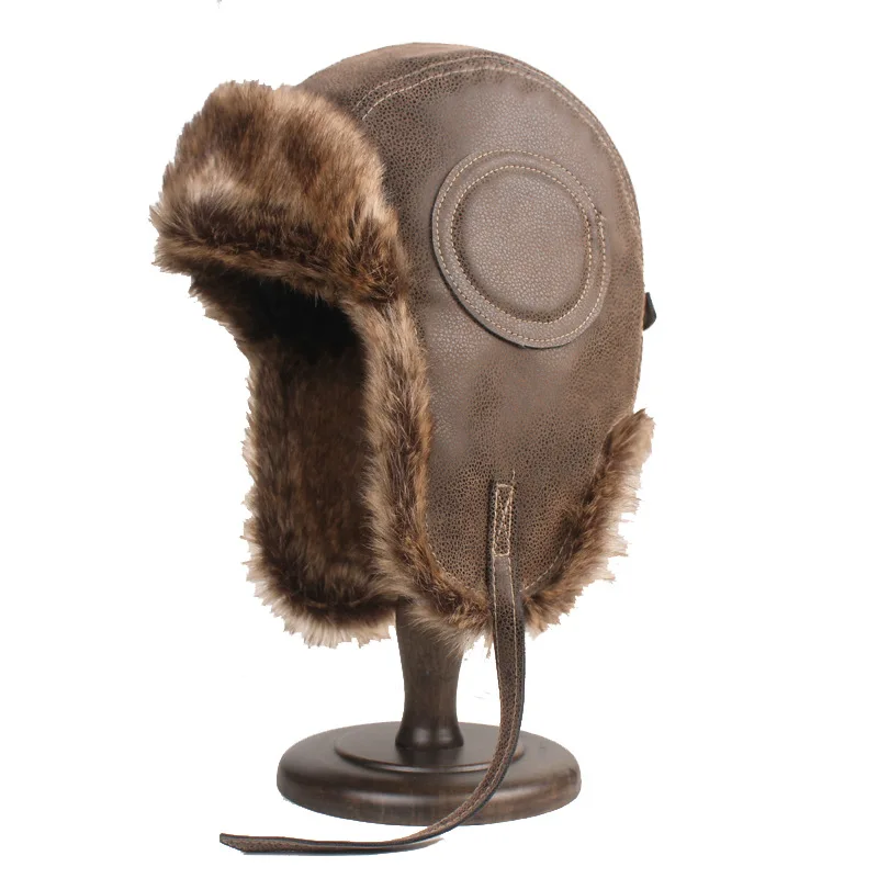 Men Winter Bomber Hat Outdoor Motorcycle Windproof Warm Faux Fur Pilot Earflap Hat Leather Thermal Ushanka Trapper Hat Snow Cap
Men Winter Bomber Hat Outdoor Motorcycle Windproof Warm Faux Fur Pilot Earflap Hat Leather Thermal Ushanka Trapper Hat Snow Cap