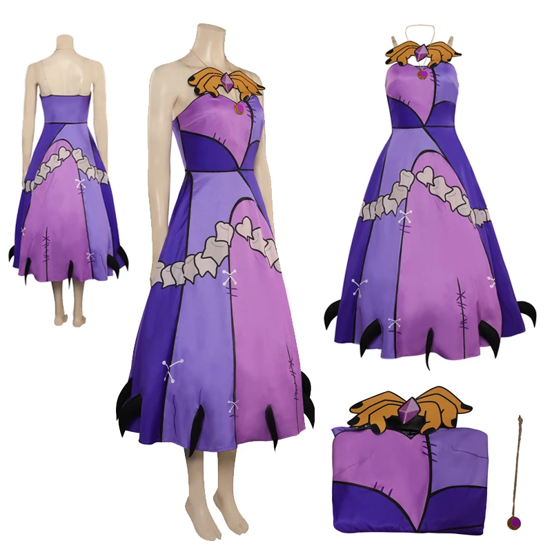 

Платье Luz Noceda косплей костюм из фильма Сова Косплей дом аниме ролевые наряды юбки ожерелье комплект одежды Хэллоуин вечерние костюмы