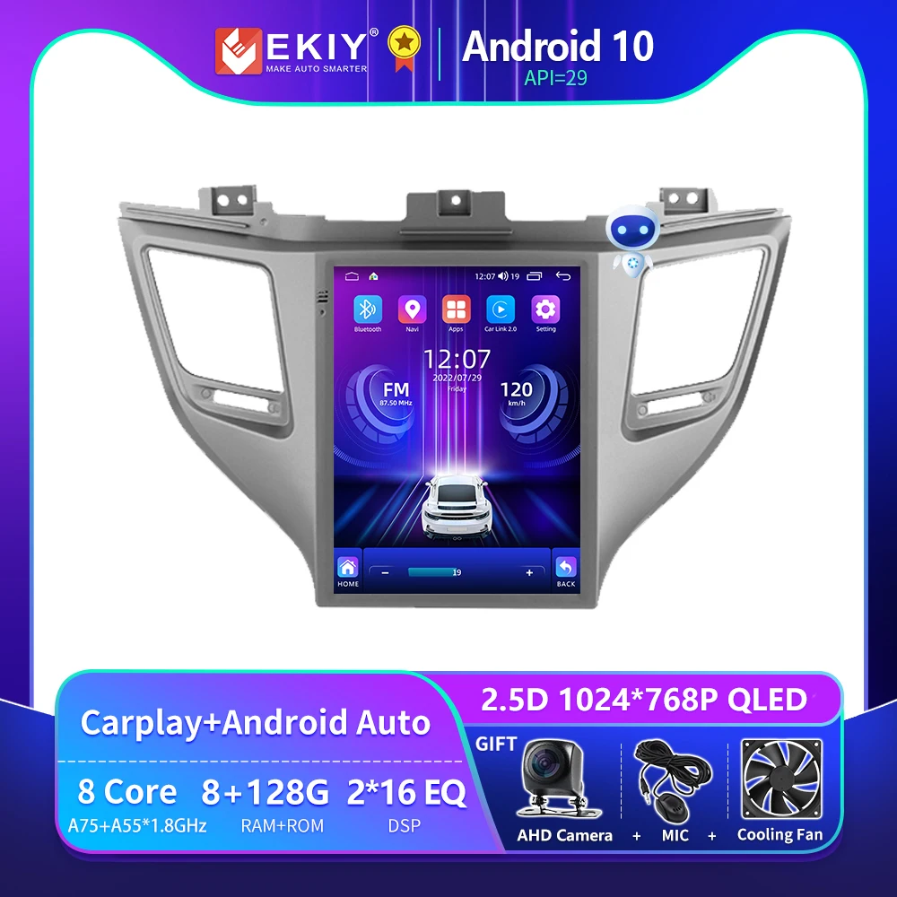 Автомобильное радио EKIY T9 для Hyundai Tucson 3 2015 2016 2017 2018 Все-в-одном Android Tesla Вертикальный стиль Стерео Мультимедийная навигация GPS плеер 2 DIN Carplay Auto
Автомобильное радио EKIY T9 для Hyundai Tucson 3 2015 2016 2017 2018 Все-в-одном Android Tesla Вертикальный стиль Стерео Мультимедийная навигация GPS плеер 2 DIN Carplay Auto
