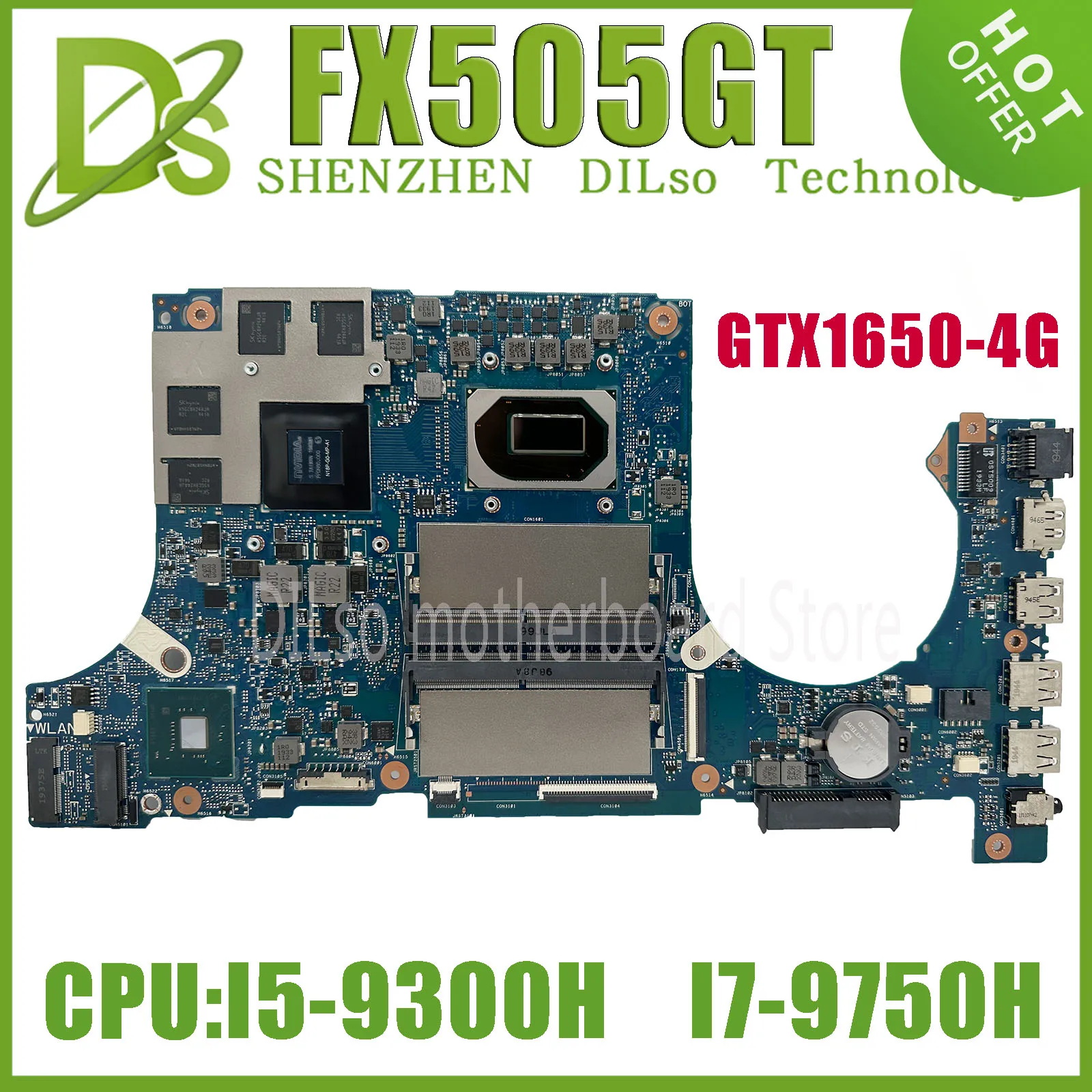 

KEFU FX505GT Mainboard For ASUS FX505G FX505GT FX95GT FX95GT Laptop Motherboard With GTX1650-4G I7-9750H I5-9300H 100% Test OK