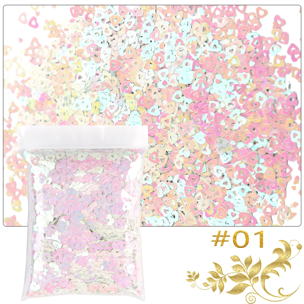 50g/Bag Hollow Heart Nail Glitter Sequin Laser Love&Heart Paillette Confetti Glitter Flakes Xmas Glitter Nail Art Decoration #10
50g/Bag Hollow Heart Nail Glitter Sequin Laser Love&Heart Paillette Confetti Glitter Flakes Xmas Glitter Nail Art Decoration #10