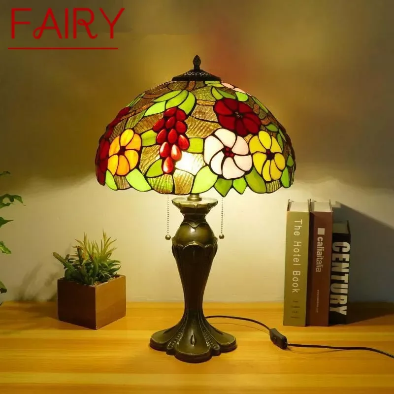 FAIRY Tiffany Table Lamp American Retro Living Room Bedroom Lamp Luxurious Villa Hotel Stained Glass Desk Lamp
FAIRY Tiffany Table Lamp American Retro Living Room Bedroom Lamp Luxurious Villa Hotel Stained Glass Desk Lamp