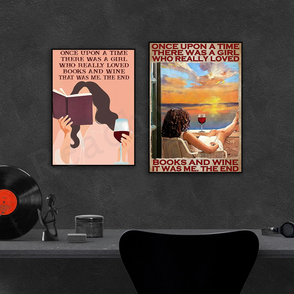 Once upon a time there was a girl who loved books and wine retro poster reading book drinking poster girl book wine poster
Once upon a time there was a girl who loved books and wine retro poster reading book drinking poster girl book wine poster