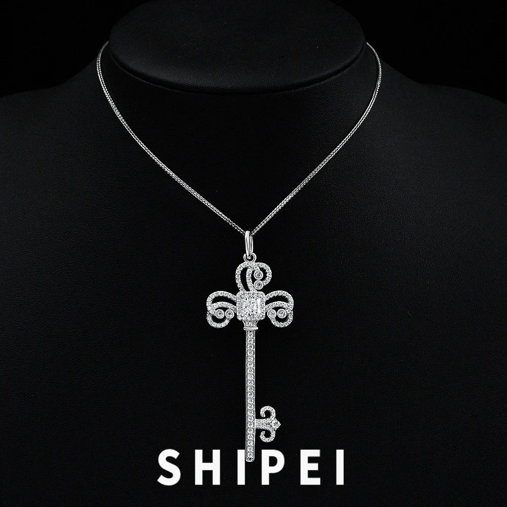 SHIPEI 925 Sterling Silver Crushed Ice Cut 1.5CT Aquamarine Emerald Lab Sapphire Ruby Necklace Fashion Key Pendant Fine Jewelry
SHIPEI 925 Sterling Silver Crushed Ice Cut 1.5CT Aquamarine Emerald Lab Sapphire Ruby Necklace Fashion Key Pendant Fine Jewelry