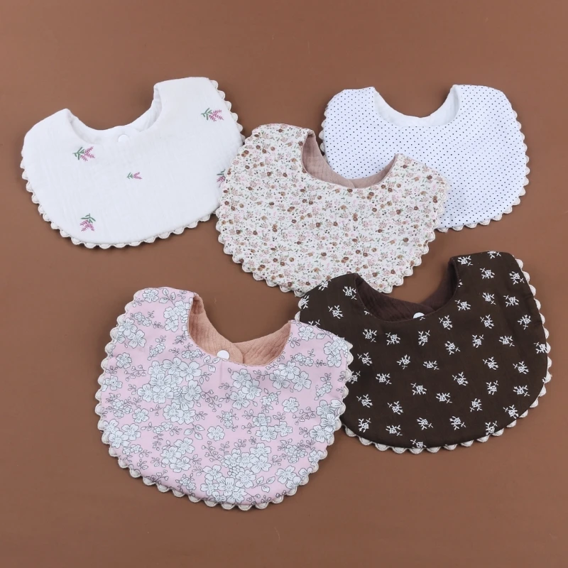

Baby Bibs Infant Double Sided Cotton Bib Newborn Print Feeding Saliva Towel Bandana Burp Cloth Soft Drool Bib