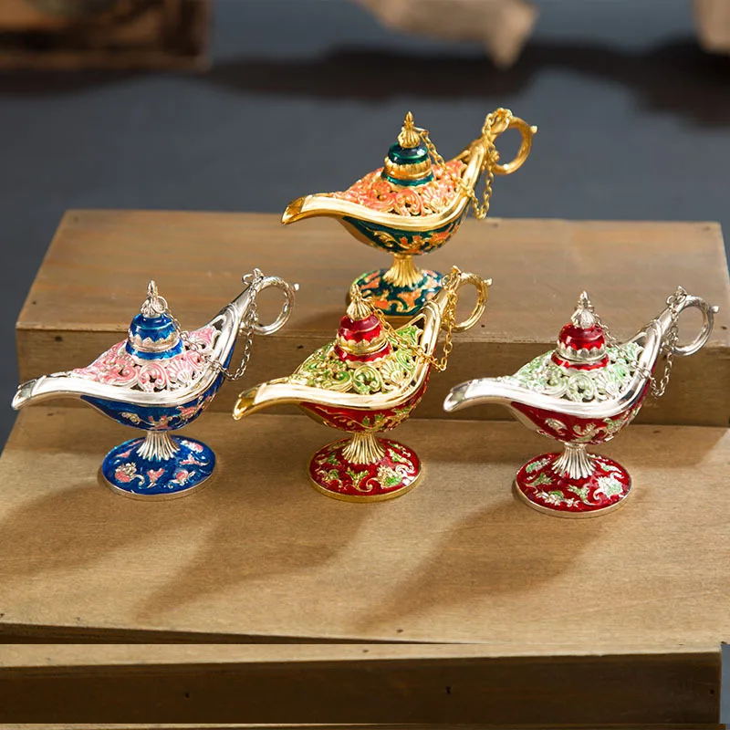 2023 Russian Vintage Small Hollow Carved Metal Zinc Alloy Wishing Lamp Aladdin Divine Lamp Drop Glue FOR KID'S birthday gifts
2023 Russian Vintage Small Hollow Carved Metal Zinc Alloy Wishing Lamp Aladdin Divine Lamp Drop Glue FOR KID'S birthday gifts
