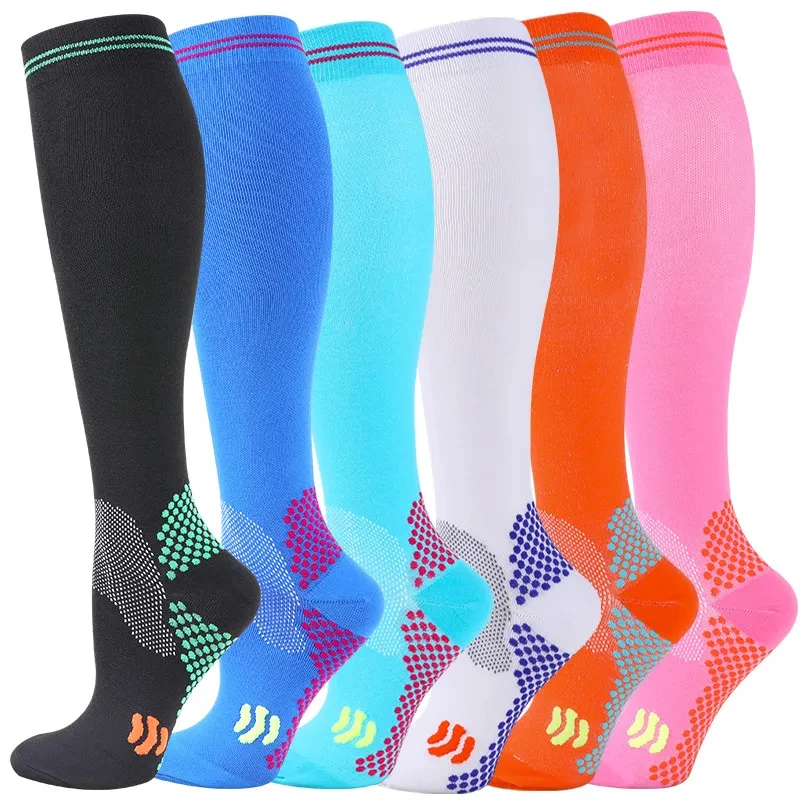 

S-XXL Compression Socks 20-30mmhg Relieve Varicose Veins Leg Swelling Fatigue Elastic Socks Outdoor Running Rugby Cycling Socks