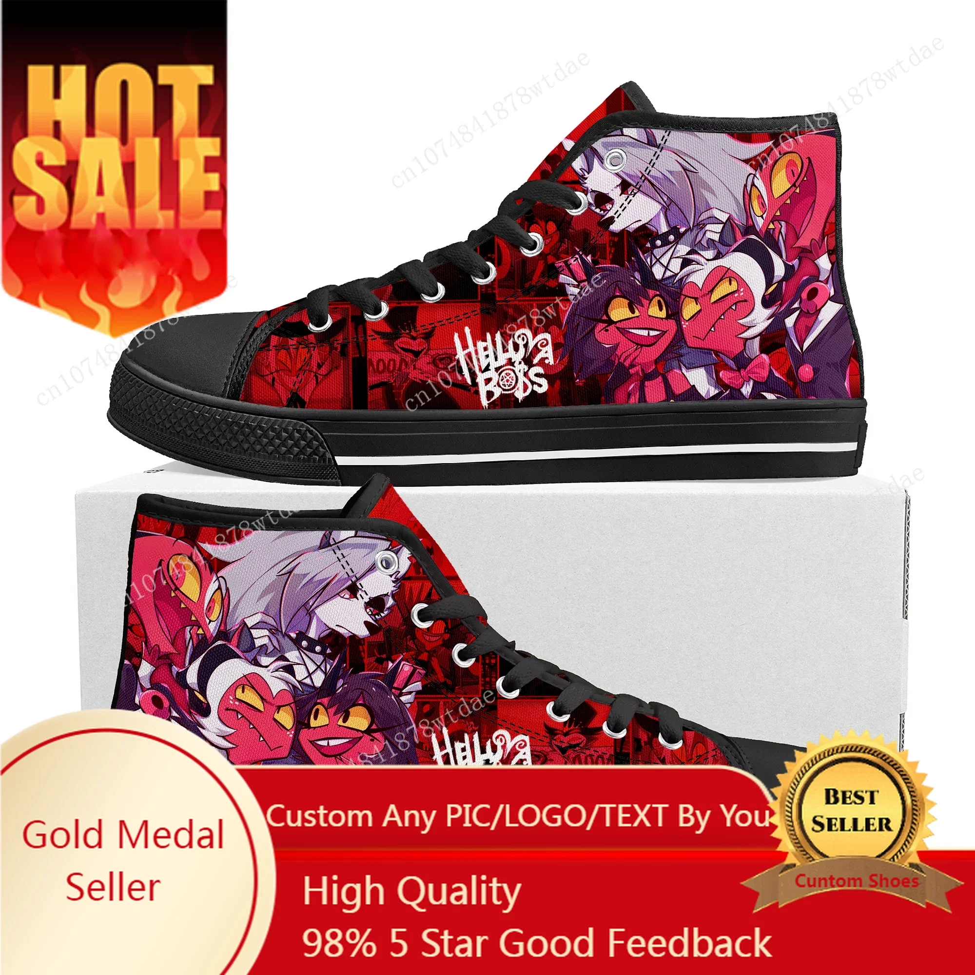 Boss Anime Cartoon Manga Comic Helluva High Top Sneakers Mens Womens Teenager High Quality Canvas Sneaker Custom Made Shoes
Boss Anime Cartoon Manga Comic Helluva High Top Sneakers Mens Womens Teenager High Quality Canvas Sneaker Custom Made Shoes
