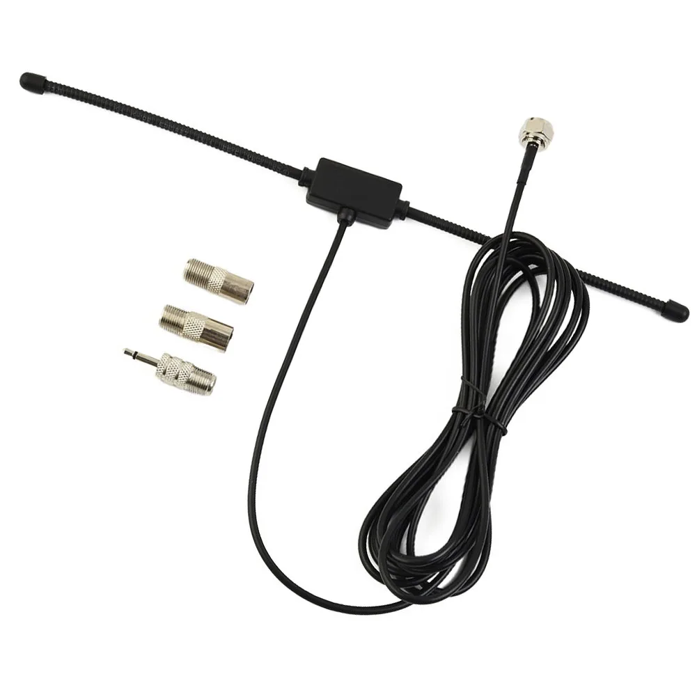 

1pc DAB FM Radio Antenna FM Dipole Aerial Audio Plug Connector Adhesive Wall Mounting For Stereo Receiver Universal 75 Ohms