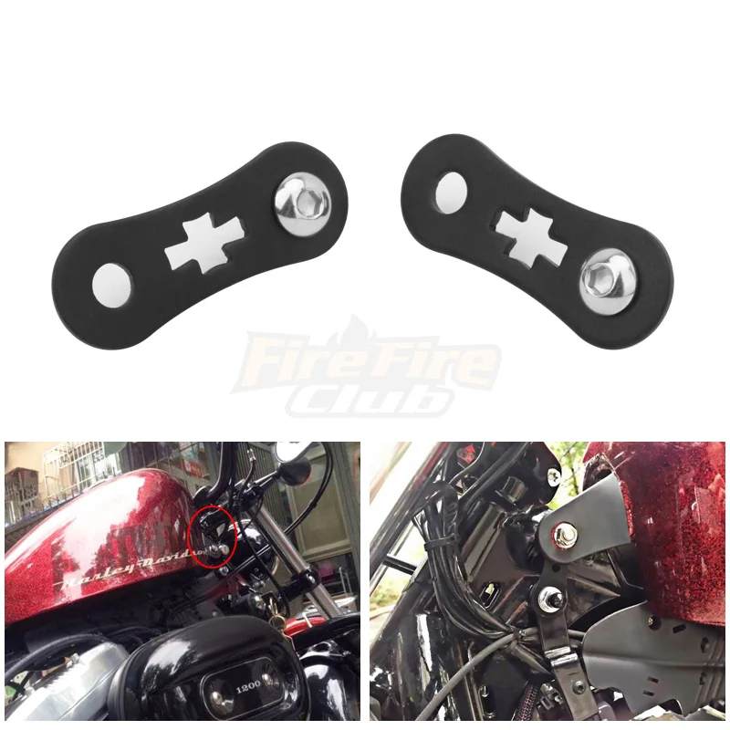 

Motorcycle 44mm Front Gas Tank Lift Kits Bracket Modified Risers For Harley Sportster XL 883 1200 DYNA Iron 48 72 1986-2017