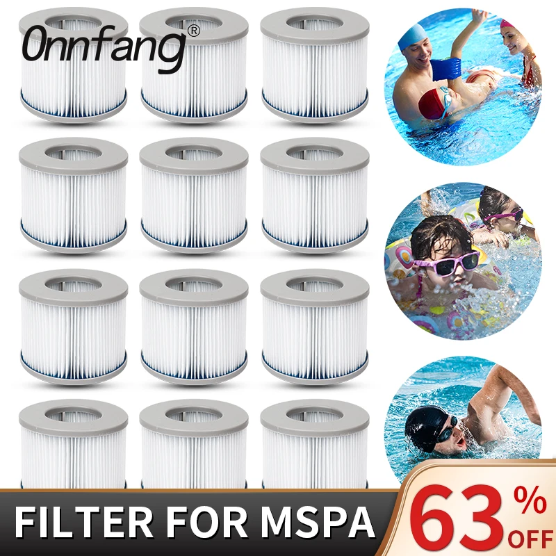 

2/4/6pcs for MSPA Inflatable Hot Tub Spa Bath Water Filter Cartridge Pump Replacement Kit M-spa Inflatable Spa Swimming friendly