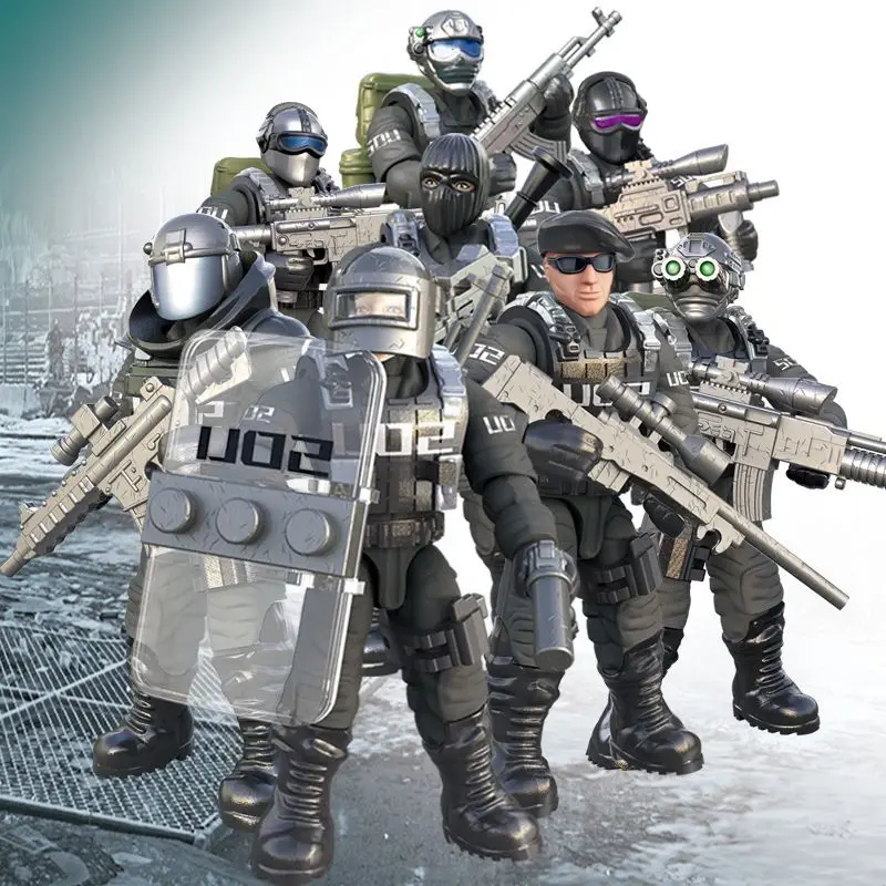 World War SWAT Soldiers Police figures Marine Special Forces Action figures Building blocks Learning toys Gifts for children
World War SWAT Soldiers Police figures Marine Special Forces Action figures Building blocks Learning toys Gifts for children