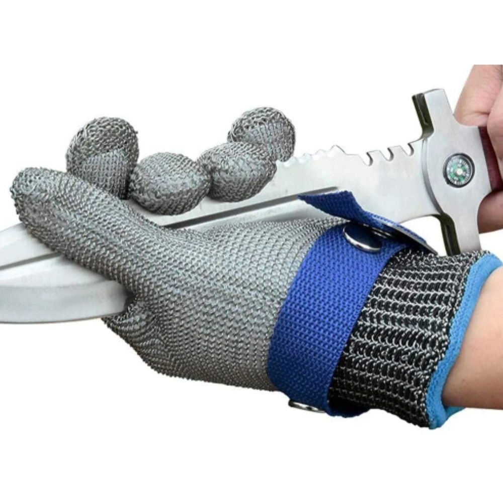 Stainless Steel Anti-Cut Gloves, Wear-Resistant, Gardening Slaughter Safety Working Gloves, Metal Woven Kitchen Butcher Gloves 
Stainless Steel Anti-Cut Gloves, Wear-Resistant, Gardening Slaughter Safety Working Gloves, Metal Woven Kitchen Butcher Gloves