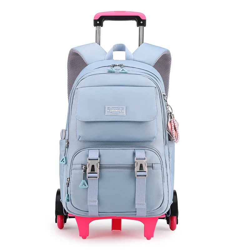 

With Wheels Trolley School Bag for Teenagers Girls Rolling Backpack Students Children Schoolbag School Backpack Travel Bags sac