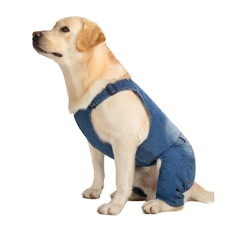 New Dog Jumpsuits Blue Jeans Bib Summer Autumn Soft Cotton Pet Clothes for Medium Large Dogs Labrador Golden retriever
New Dog Jumpsuits Blue Jeans Bib Summer Autumn Soft Cotton Pet Clothes for Medium Large Dogs Labrador Golden retriever