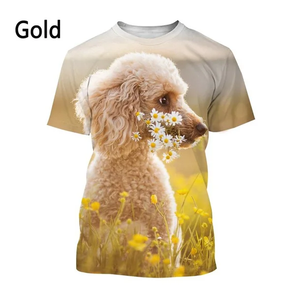 2024 New fashion animal poodle 3D printed T-shirt men's and women's summer casual short sleeved dog shirt top
2024 New fashion animal poodle 3D printed T-shirt men's and women's summer casual short sleeved dog shirt top