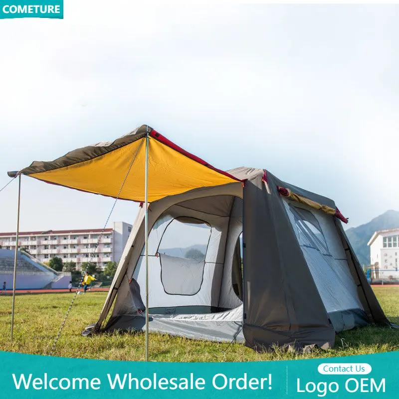 

Outdoor Camping Tent 4-5 Person Protable Sun Shelter Rainproof Awning Travelling Hiking Picnic Equipment Automatic Setup