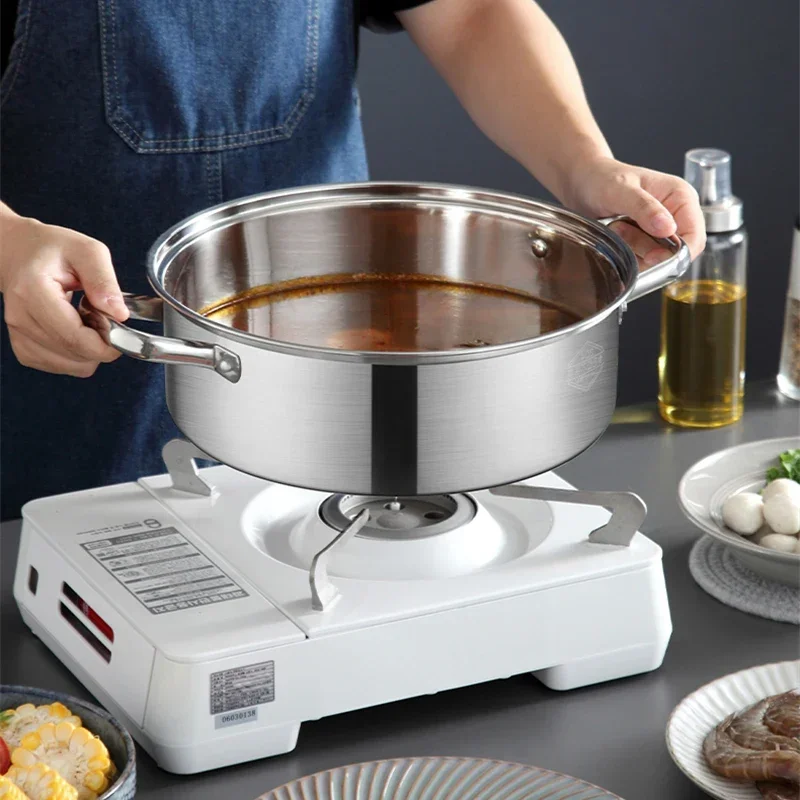 Толстый горшок из нержавеющей стали 304 с двумя вкусами, специальный горшок для приготовления супа, пельменей, стандартный горшок с открытым огнем
Толстый горшок из нержавеющей стали 304 с двумя вкусами, специальный горшок для приготовления супа, пельменей, стандартный горшок с открытым огнем