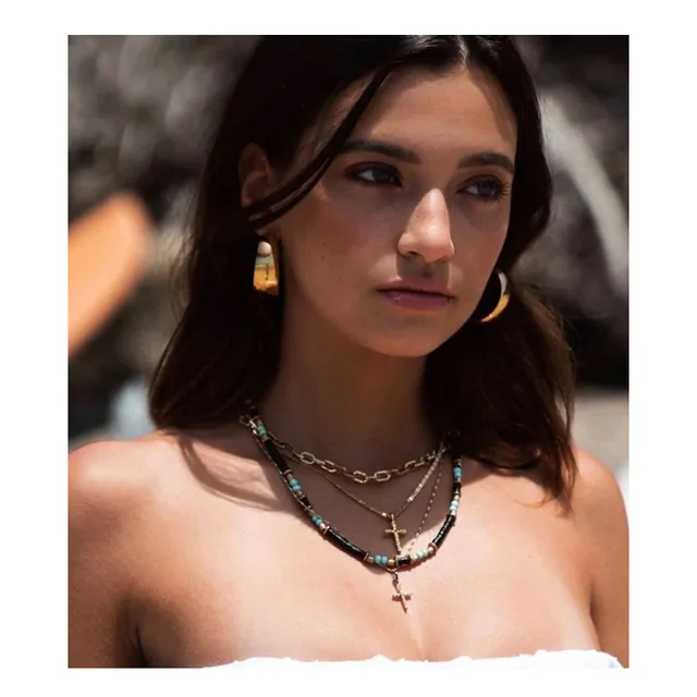 Boucles d'oreilles larges en acier inoxydable pour femmes, grandes boucles d'oreilles rondes en métal, bijoux en acier titane, accessoires de fête, cadeau 2