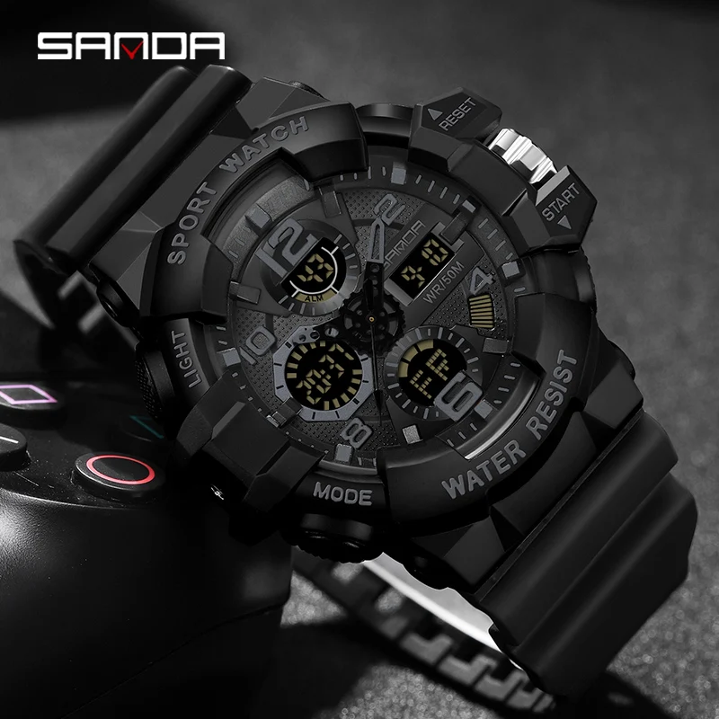 SANDA Top Brand Sports Men's Watches Military Quartz Watch Man Waterproof Wristwatch for Men Clock relogios masculino 3168
SANDA Top Brand Sports Men's Watches Military Quartz Watch Man Waterproof Wristwatch for Men Clock relogios masculino 3168