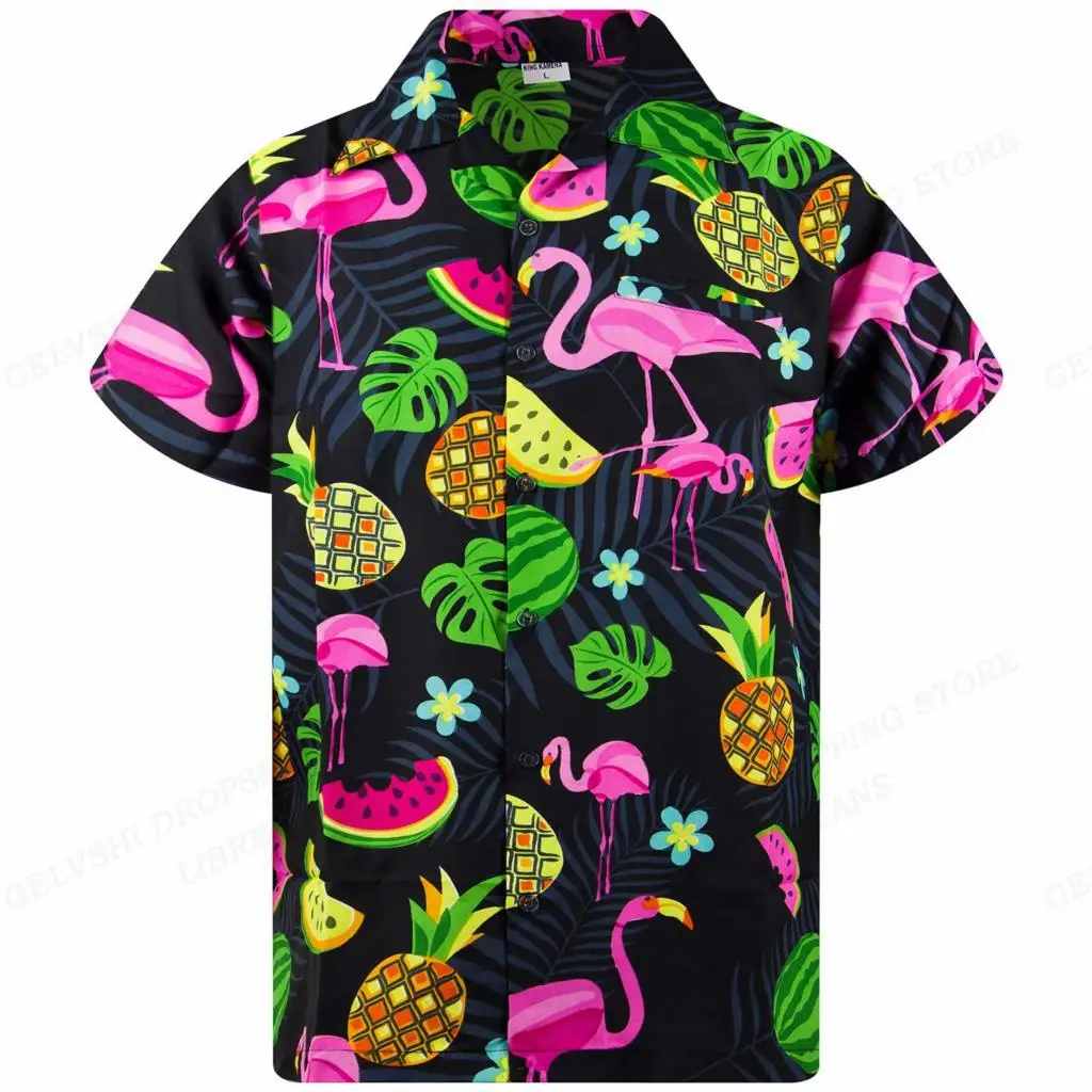 Hawaiian men's and women's flamenco shirts, tropical leaf 3D printed beach shirts, short sleeved fashion tops, summer vacation
Hawaiian men's and women's flamenco shirts, tropical leaf 3D printed beach shirts, short sleeved fashion tops, summer vacation