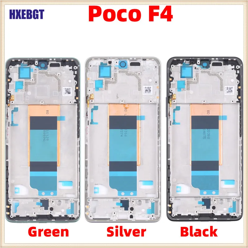 

Original New For Xiaomi Poco F4 LCD Front Housing Middle Frame Bezel Plate With Power Volume Buttons F 4 Smartphone Repair Parts