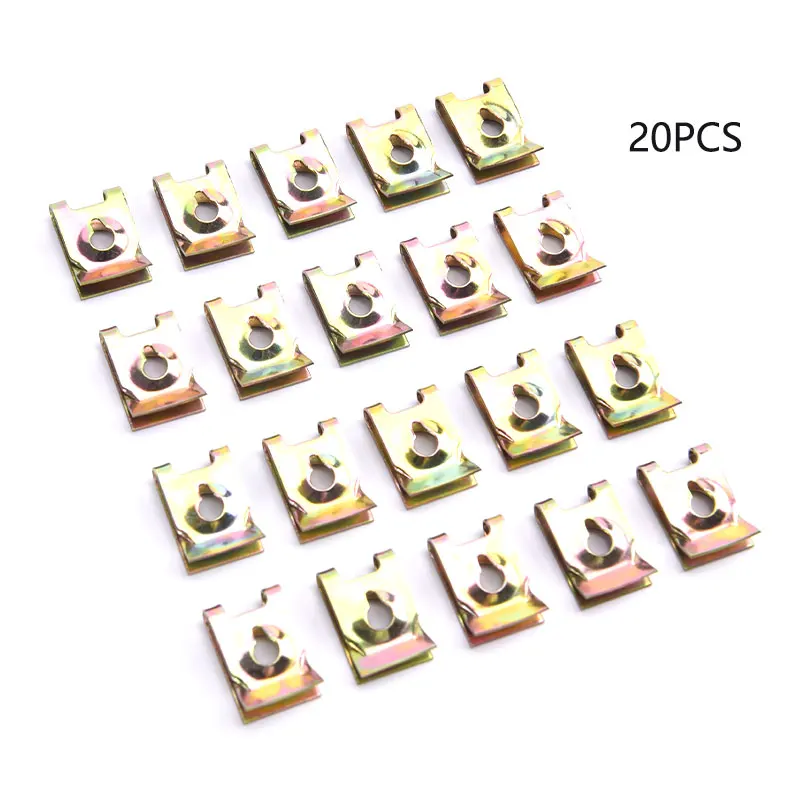20pcs Car Screw Base U-Type Clips Car Fastener Clips Motor Automobile Engine Fender Bumper Guard Plate Clamp
20pcs Car Screw Base U-Type Clips Car Fastener Clips Motor Automobile Engine Fender Bumper Guard Plate Clamp