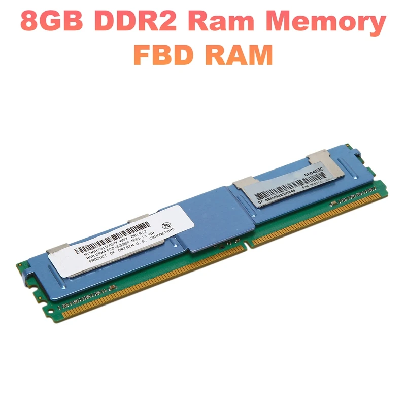 

Оперативная память DDR2 8 ГБ, оперативная память 667 МГц PC2 5300 FBD 240 контактов DIMM 1,7 В, оперативная память для серверной памяти FBD
