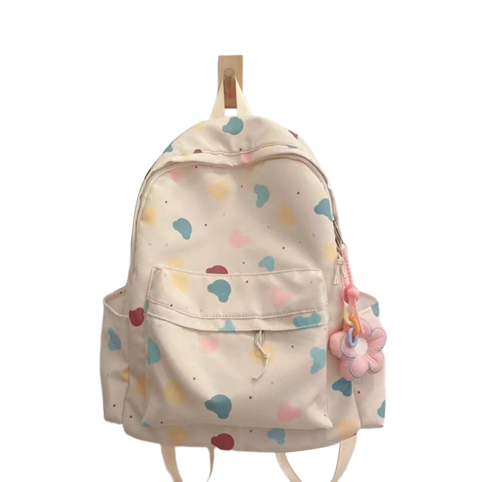 

Waterproof Schoolbag for Girls Large Capacity Flower/Heart/Bear Daypack with Zipper Closure for Primary School Bags Travel Back