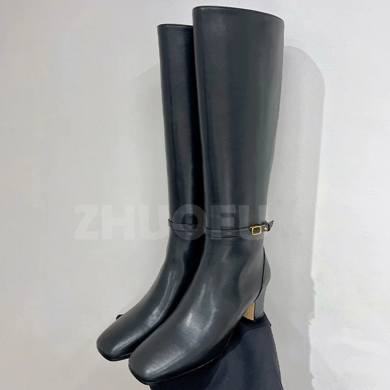 Women Long Boots Spring Autumn New Genuine Leather Upper Solid Color Square Head Long Boots Fashion Eye-Catching Female Shoes
Women Long Boots Spring Autumn New Genuine Leather Upper Solid Color Square Head Long Boots Fashion Eye-Catching Female Shoes