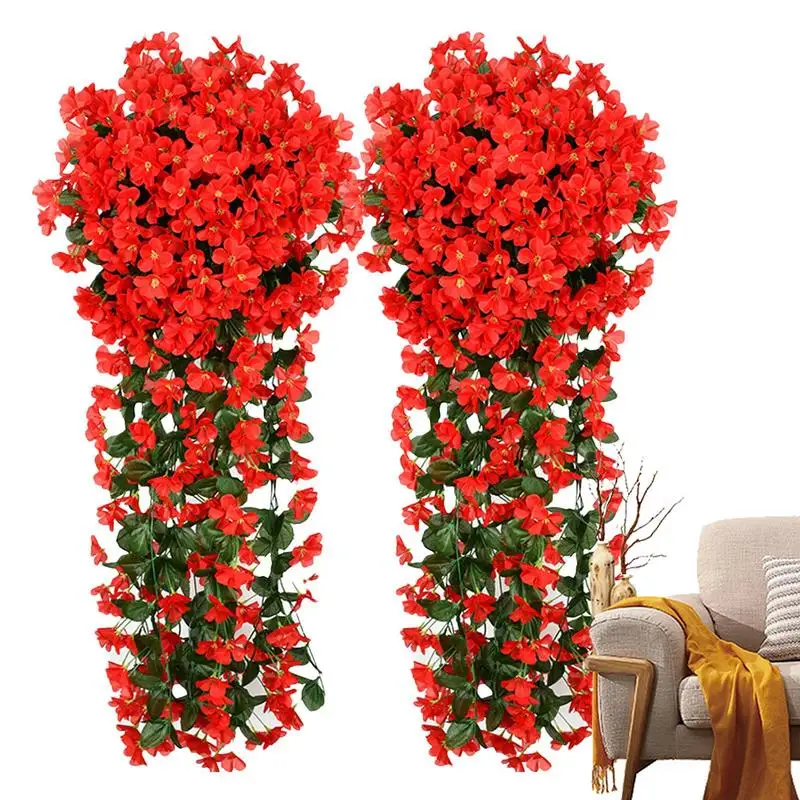 Fake Flowers Outdoor Hang Fake Violets Aesthetic Artificial Vines For Garden Fence Wall Balcony Door Wedding Decor
Fake Flowers Outdoor Hang Fake Violets Aesthetic Artificial Vines For Garden Fence Wall Balcony Door Wedding Decor