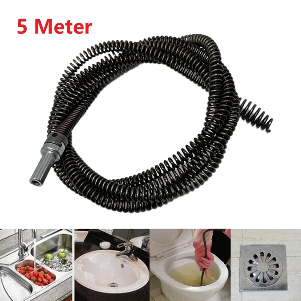 5M Sewer Dredging Spring Electric Drill Drain Cleaner Machine Extension Sewer Pipe Dredger Cleaning Spring With Connector
5M Sewer Dredging Spring Electric Drill Drain Cleaner Machine Extension Sewer Pipe Dredger Cleaning Spring With Connector