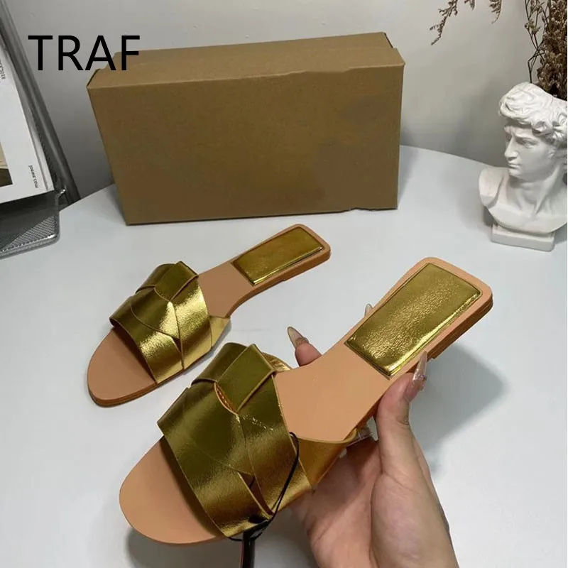 TRAF 2024 Slippers Women Summer Flats Sandals For Women Vintage With Casual Slippers Open Toe Back Beach Shoes Sandals Low Heel
TRAF 2024 Slippers Women Summer Flats Sandals For Women Vintage With Casual Slippers Open Toe Back Beach Shoes Sandals Low Heel