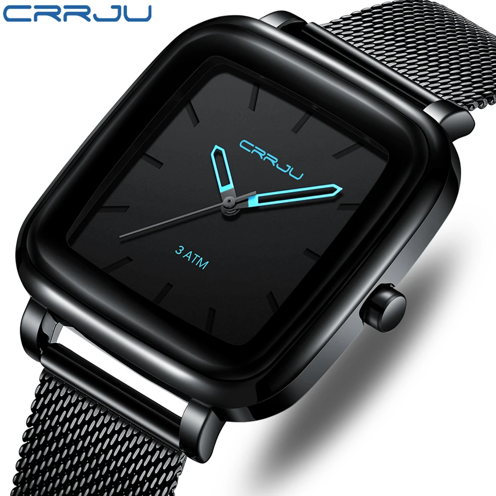 

CRRJU 2022 Men Watch Top Luxury Brand Quartz Mens Watches Business Reloj Hombre Sport Wristwatch Man Relogio Masculino