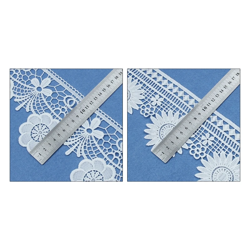 

2XPC вышивка кружевной отделкой занавес скатерть крышка свадебные аксессуары для одежды «сделай сам»