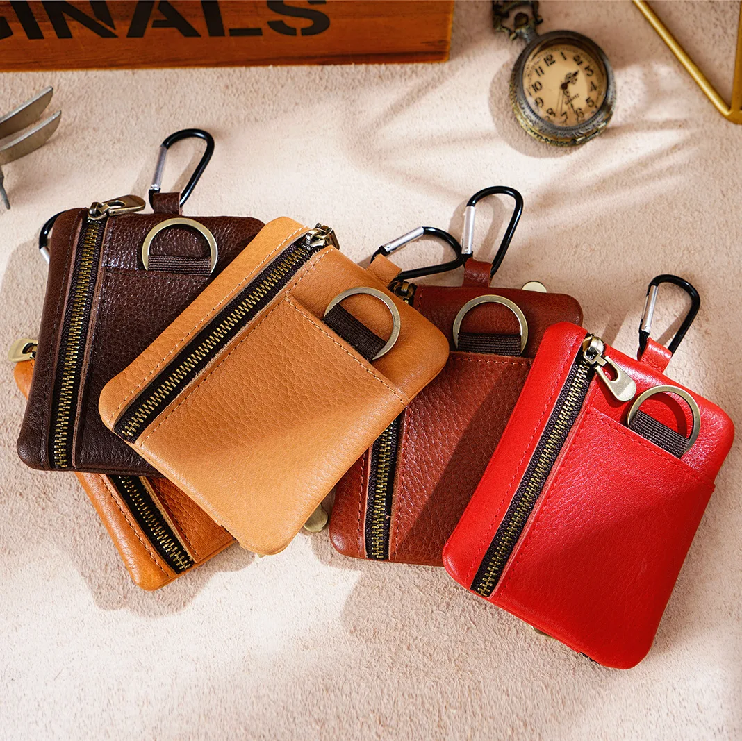 Genuine Leather Coin Purse For Men Women Vintage Small Short Zipper Pouch Bag Card Holder Case Outdoor EDC Wallet With Key Ring
Genuine Leather Coin Purse For Men Women Vintage Small Short Zipper Pouch Bag Card Holder Case Outdoor EDC Wallet With Key Ring