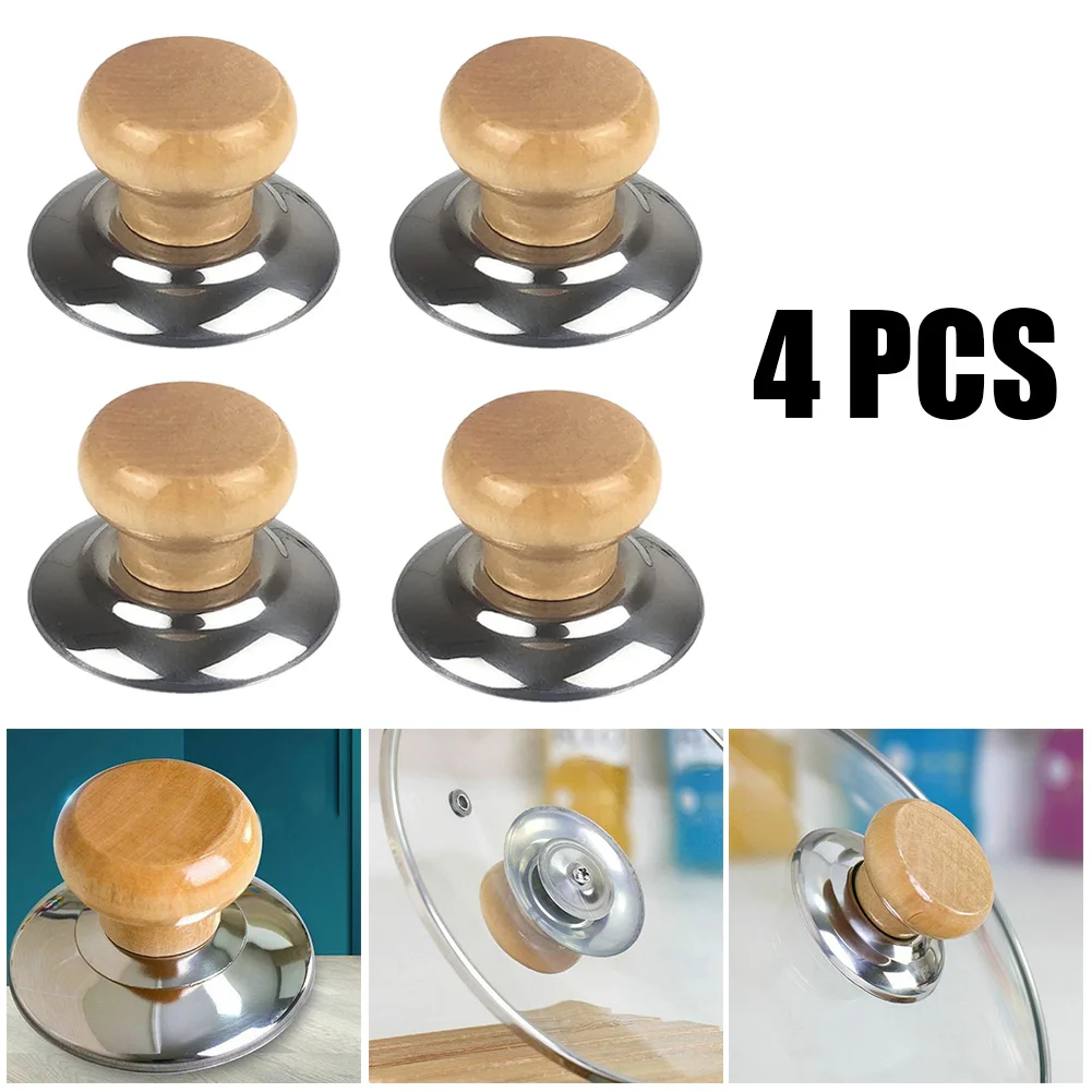 4 PCS Cooking Pot Pan Lids Wood Knob Lifting Handle Replacement Knob Lifting Handle Saucepan Lid Kitchen Spare Cookware Parts
4 PCS Cooking Pot Pan Lids Wood Knob Lifting Handle Replacement Knob Lifting Handle Saucepan Lid Kitchen Spare Cookware Parts