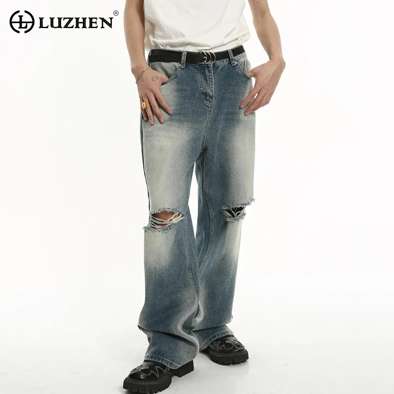 LUZHEN 2024 Spring Trendy Wornout Broken Hole Design Original Casual Jeans Men's High Street Loose Straight Denim Pants 81361b
LUZHEN 2024 Spring Trendy Wornout Broken Hole Design Original Casual Jeans Men's High Street Loose Straight Denim Pants 81361b
