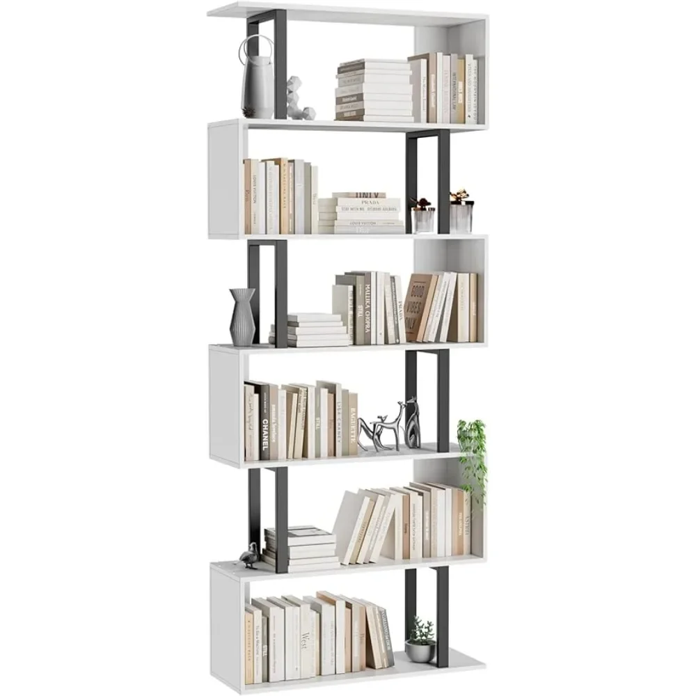 Gadroad Bookcase, 6-Tier Bookshelf, Display Shelf and Room Divider, Freestanding Decorative Storage Shelving (White, 6 Tier)
Gadroad Bookcase, 6-Tier Bookshelf, Display Shelf and Room Divider, Freestanding Decorative Storage Shelving (White, 6 Tier)