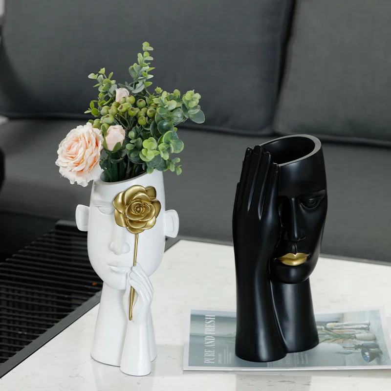 Elegant Interior Design Art Sculptures & Figurines for Human Face Vase Desk Accessories Living Room Decor Table Flower Pot Gift
Elegant Interior Design Art Sculptures & Figurines for Human Face Vase Desk Accessories Living Room Decor Table Flower Pot Gift
