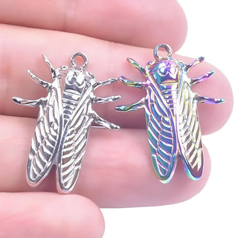 WZNB 5Pcs Cicada Charms Colorful Insect Stainless Steel Pendant for Jewelry Making Diy Earring Necklace Accessories Wholesale 
WZNB 5Pcs Cicada Charms Colorful Insect Stainless Steel Pendant for Jewelry Making Diy Earring Necklace Accessories Wholesale